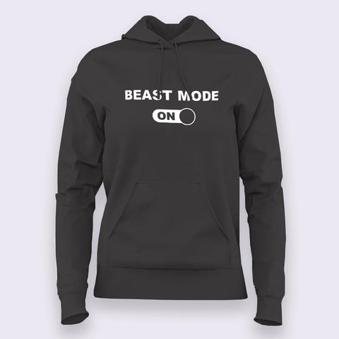 Beast Mode ON Gym - Motivational Hoodies For Women Online India