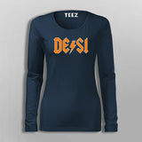 Stylish DESI Logo Women's Cotton T-Shirt