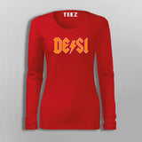 Stylish DESI Logo Women's Cotton T-Shirt