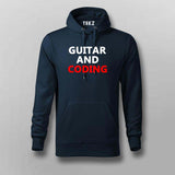 Playing guitar and coding hoodie for men online