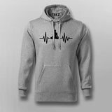 Yoga Heartbeat Cotton Hoodie for Yoga Enthusiasts