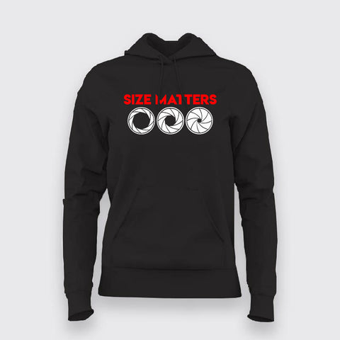 Lens Size Matters Hoodies For Women Online India
