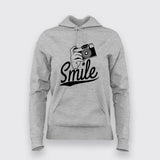 Smile Camera: Chic Women's Photography Hoodie