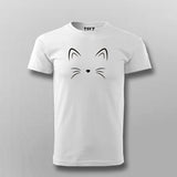 Cat Face Meow Graphic Tee for Cat Lovers