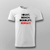Squat Bench Deadlift Repeat T-Shirt For Men