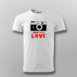 Click With Love T-Shirt For Men India