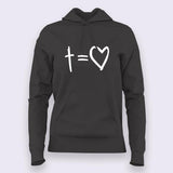 Cross Equals Love Christian Hoodies For Women India