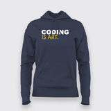 Coding Is Art Programmer T-Shirt For Women  Online India