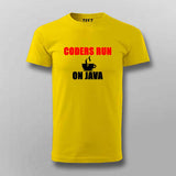 Coders Run On Java T-Shirt For Men