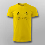 Cat Face Meow Graphic Tee for Cat Lovers