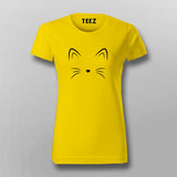 Cute Cat Face Meow T-Shirt for Cat Lovers