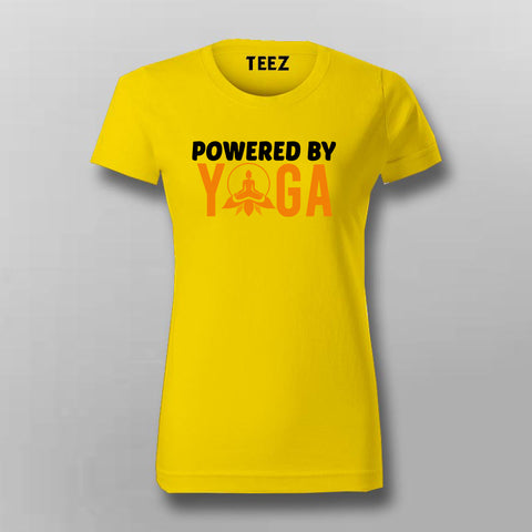 Powered By Yoga Funny Yoga T-shirt For Women Online 