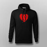 Ripped Heart Hoodies For Men