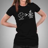 Python Greater Than java Women's T-shirt