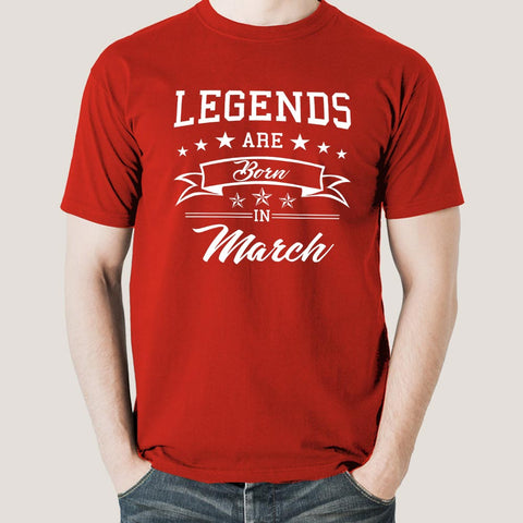 Legends are born in March Men's T-shirt