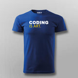 Coding Is Art Programmer Round Neck T- Shirt For Men India