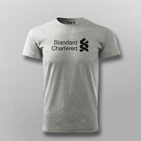 SCB - Standard Chartered Bank Logo  T-shirt For Men