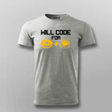 Will Code For Donut and Coffee T-Shirt For Men India