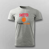 Sweeter than Jalebi Hindi Funny Desi T-shirt For Men.