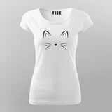 Cute Cat Face Meow T-Shirt for Cat Lovers