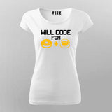Will Code for Donuts & Coffee T-Shirt - Programmer's Pick