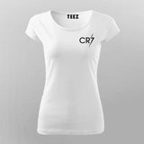 Cristiano Ronaldo CR7 Chest Logo T-shirt For Women