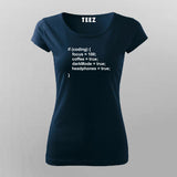 Programmer - Code Dark Mode- Coffee T-Shirt For Women