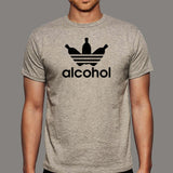 Adidas Parody Funny Alcohol T-Shirt For Men India