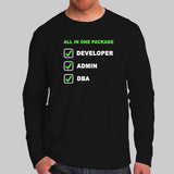Developer – Admin – Dba All In One Package Full Sleeve T-Shirt For Women Online India