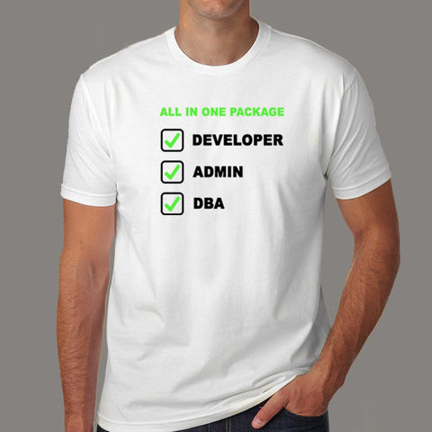 Developer – Admin – Dba All In One Package T-Shirt For Men