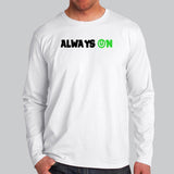 Always On Tech Men's T-Shirt - For Devs That Never Log Off