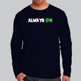 Always On Tech Men's T-Shirt - For Devs That Never Log Off