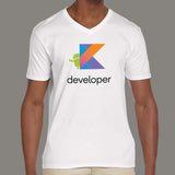 Android Kotlin Developer Men’s Profession V Neck T-Shirt India