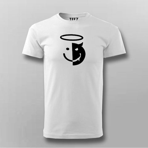 Angel Devil Smiley Face T-Shirt For Men Online India