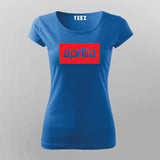 Ride in Style with Our Women's Aprilia T-Shirt