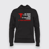 BETWEEN 'B' FOR BIRTH 'D' FOR DEATH I CHOSE 'C' FOR CADUCEUS Hoodie For Women Online India