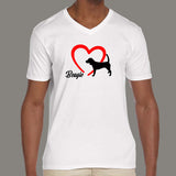 Beagle Love V Neck T-Shirt India
