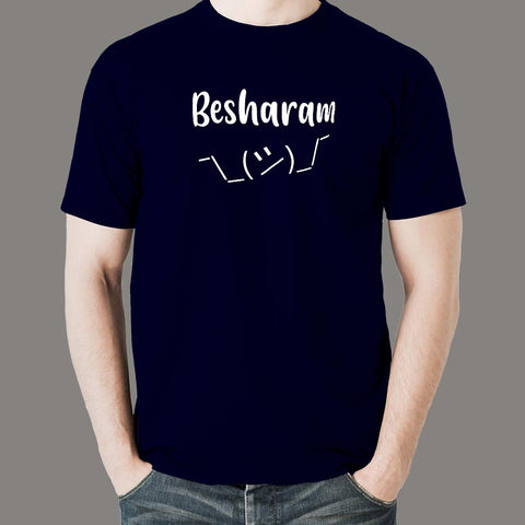 Besharam Men’s Hindi Meme T-shirt online india