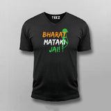 Bharat Mata Ki Jai Vneck T-Shirt For Men Online India