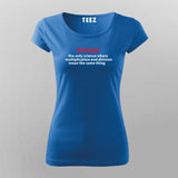 Biology The Only Science Where Multiplication And Division Funny T-Shirt For Women Online India