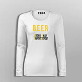 Brew Enjoy Empty Repeat Funny Beer T-Shirt For Women