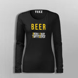 Brew Enjoy Empty Repeat Funny Beer Fullsleeve T-Shirt For Women Online India