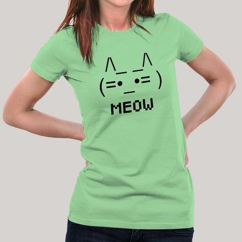 Meow Cat Smiley Emoticon Women's T-shirt