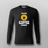 Certified Coffee Drinker Funny Coffee Lover Full Sleeve T-Shirt For Men Online India