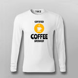 Certified Coffee Drinker Funny Coffee Lover T-Shirt For Men
