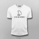 Cheems Dog Vneck T-Shirt For Men Online