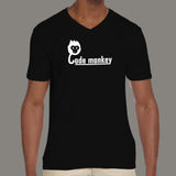 Code Monkey V Neck T-Shirt For Men Online India