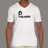 Code Monkey V Neck T-Shirt For Men India