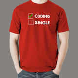 Single & Ready to Mingle with Code Pun T-Shirt - Shop Now