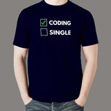 Single & Ready to Mingle with Code Pun T-Shirt - Shop Now